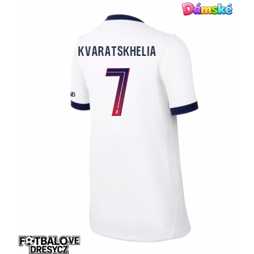 Paris Saint-Germain Khvicha Kvaratskhelia #7 Dámské Venkovní Dres 2026-27 Krátký Rukáv Paris Saint-Germain Khvicha Kvaratskhelia #7 Dámské Venkovní Dres 2026-27 Krátký Rukáv